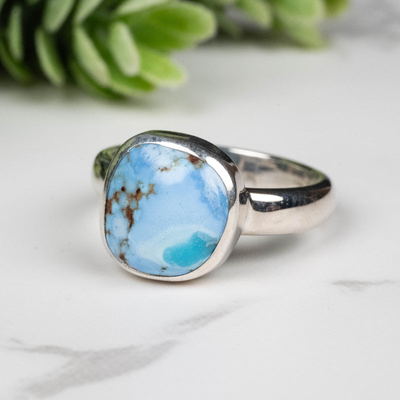 Golden Hill Turquoise Ring 10mm Size 6