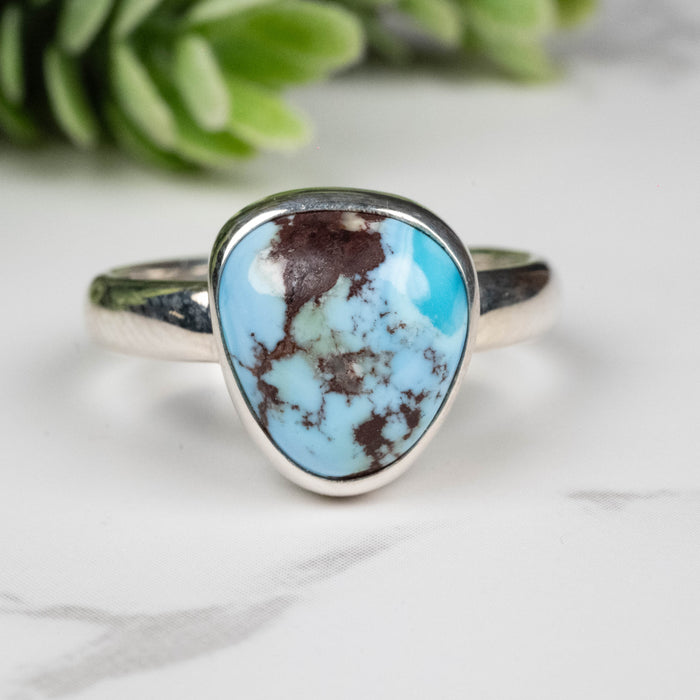 Golden Hill Turquoise Ring 12x11mm Size 9