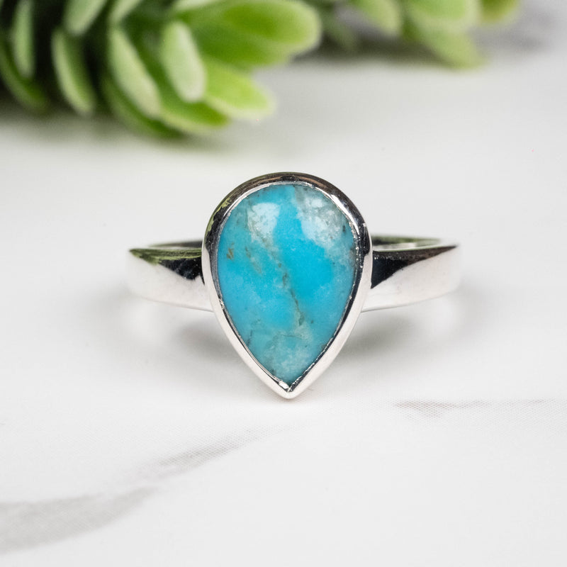 Persian Turquoise Ring 10x7mm Size 5
