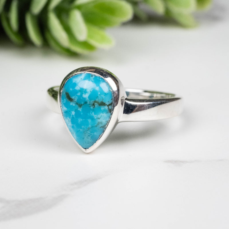 Persian Turquoise Ring 10x7mm Size 6