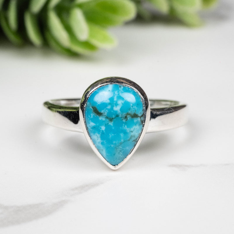 Persian Turquoise Ring 10x7mm Size 6