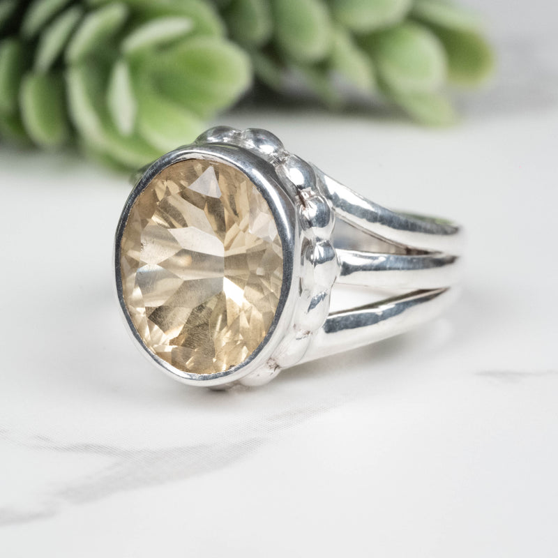 Citrine Ring 12x10mm Size 6
