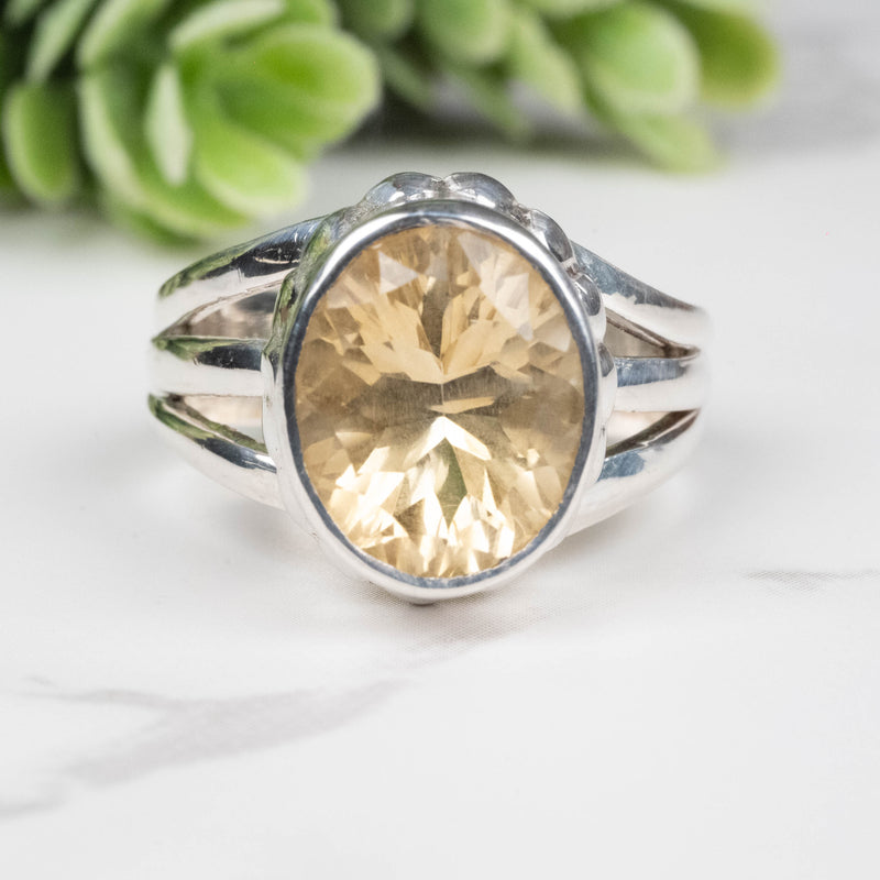 Citrine Ring 12x10mm Size 6