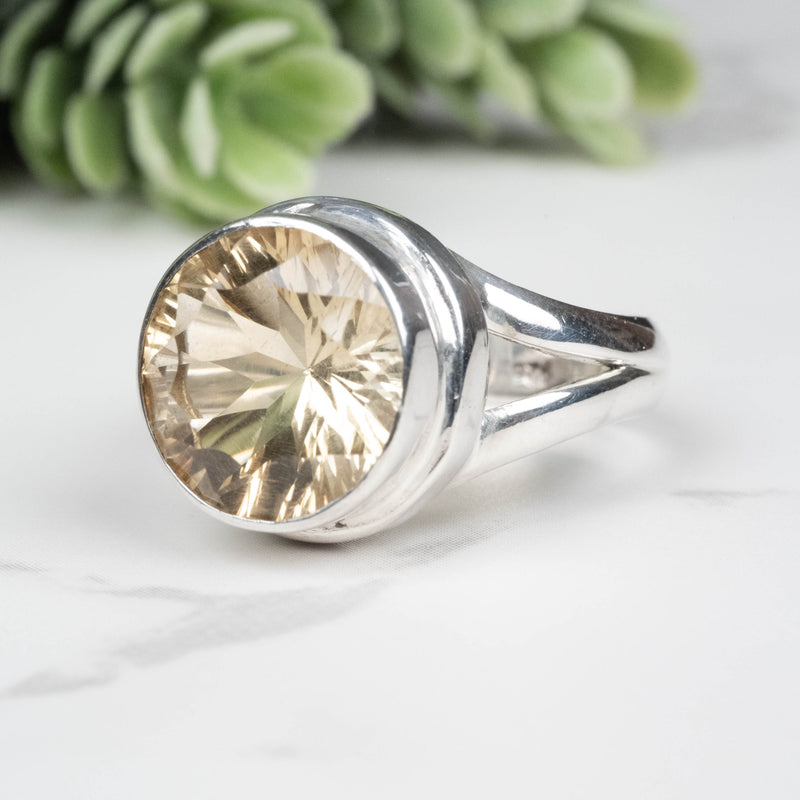 Citrine Ring 11.5mm Size 6