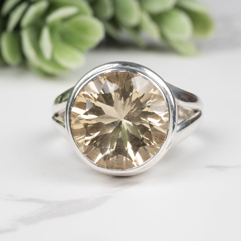 Citrine Ring 11.5mm Size 6