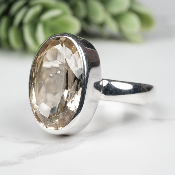 Citrine Ring 15x10mm Size 7