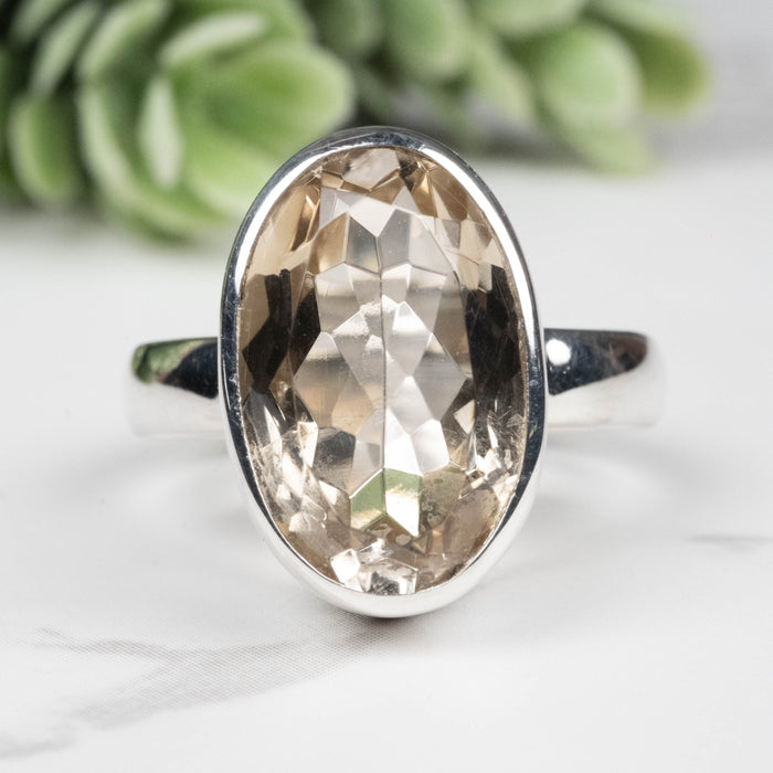 Citrine Ring 15x10mm Size 7