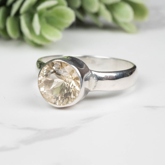 Citrine Ring 8mm Size 7
