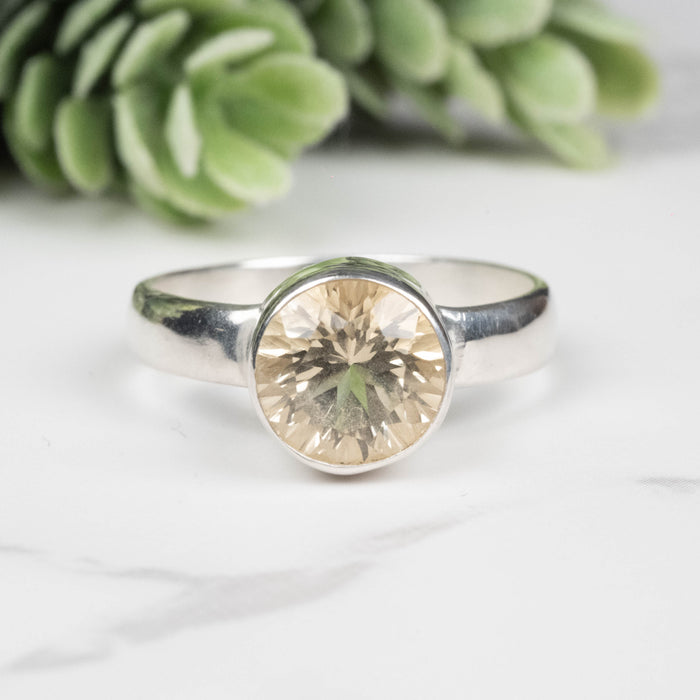 Citrine Ring 8mm Size 7