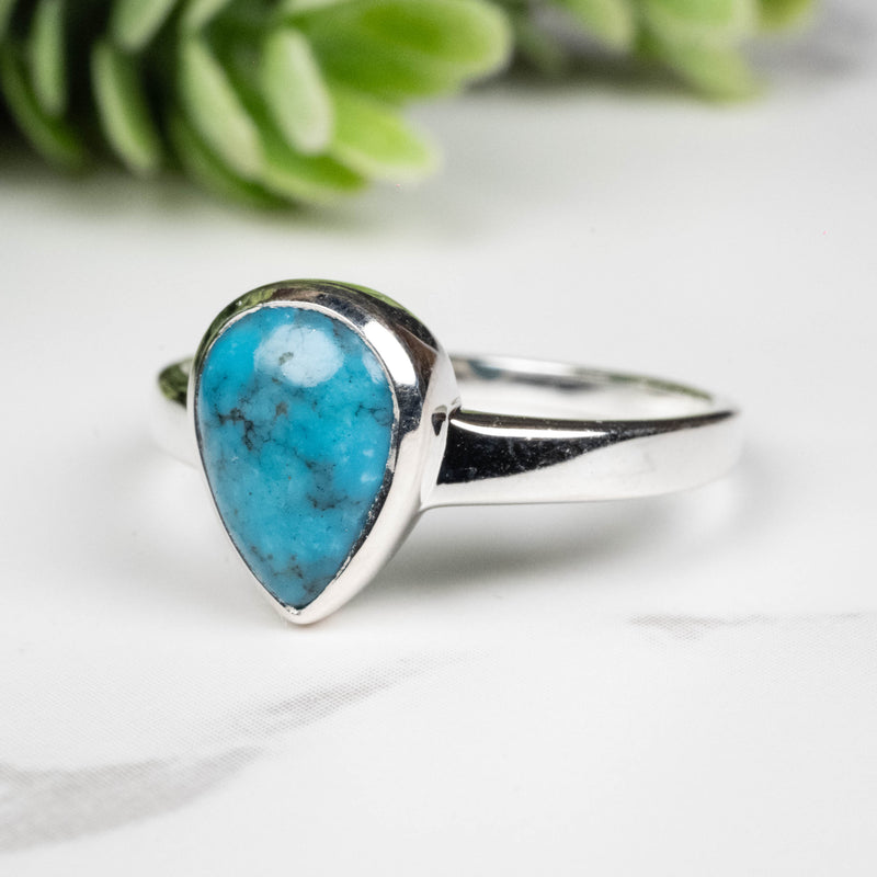 Persian Turquoise Ring 10x7mm Size 8