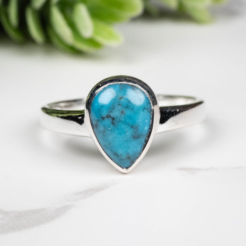 Persian Turquoise Ring 10x7mm Size 8
