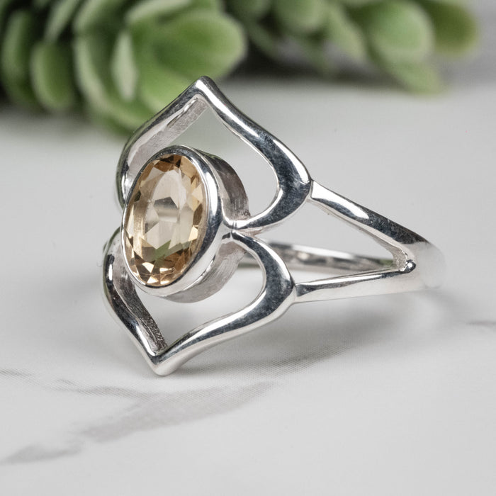 Citrine Ring 8x6m Size 7