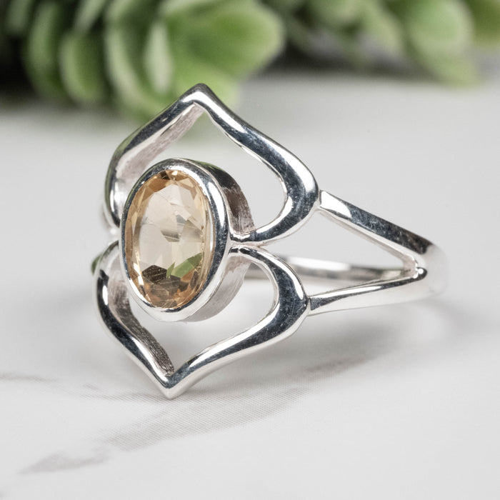 Citrine Ring 8x6m Size 7