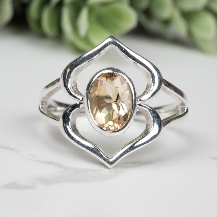 Citrine Ring 8x6m Size 7