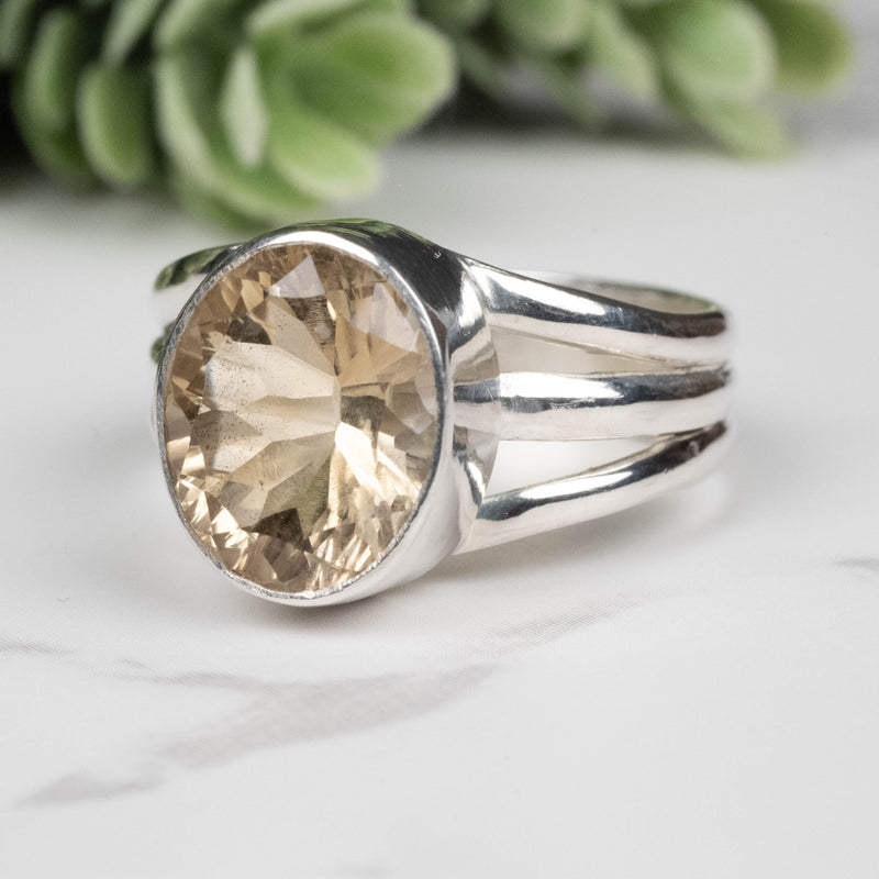 Citrine Ring 11x10mm Size 8