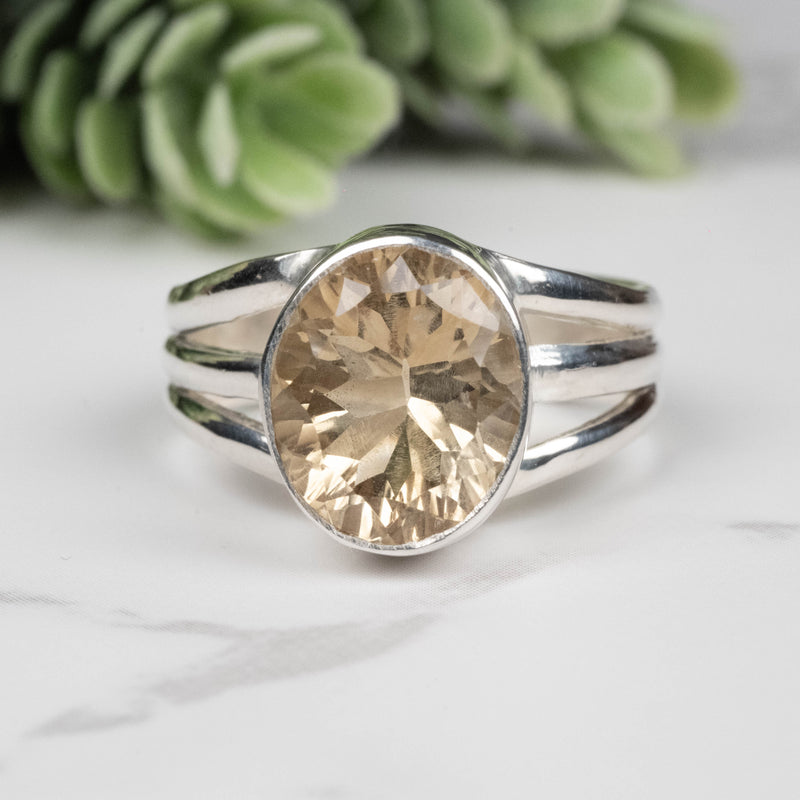 Citrine Ring 11x10mm Size 8