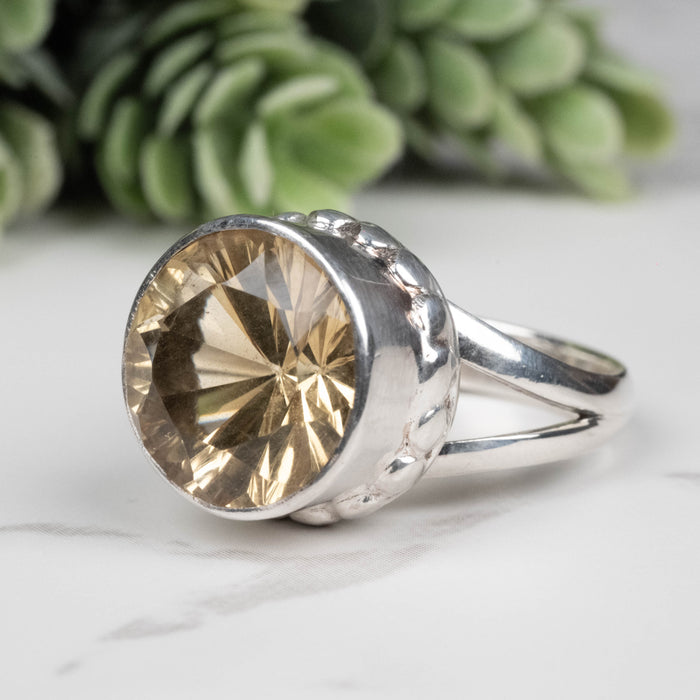 Citrine Ring 13mm Size 8