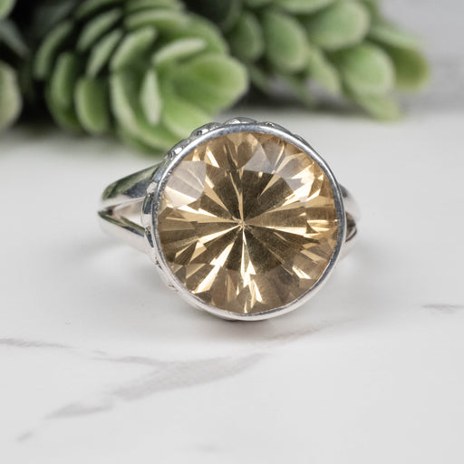 Citrine Ring 13mm Size 8 - InnerVision Crystals