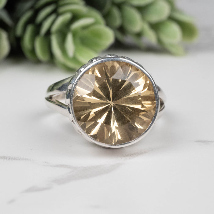 Citrine Ring 13mm Size 8