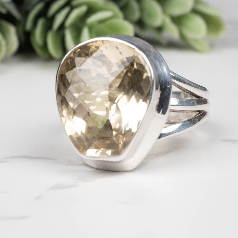 Citrine Ring 16x13mm Size 8