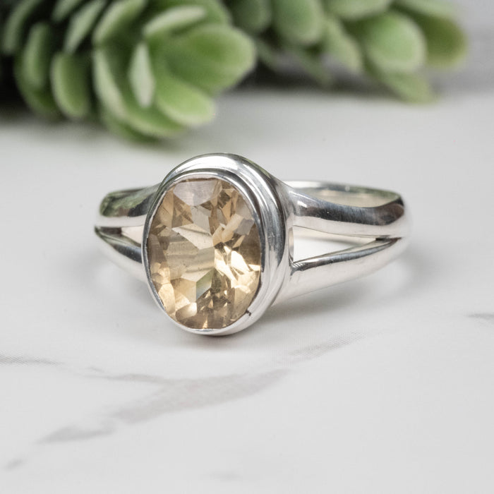 Citrine Ring 9x7mm Size 8