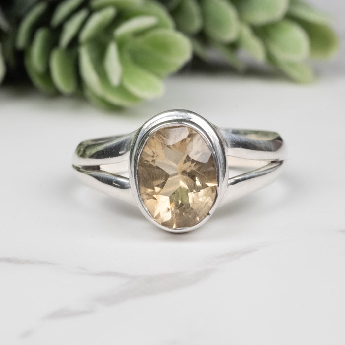 Citrine Ring 9x7mm Size 8