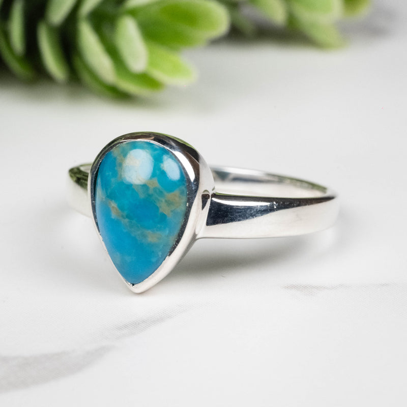 Persian Turquoise Ring 10x7mm Size 8