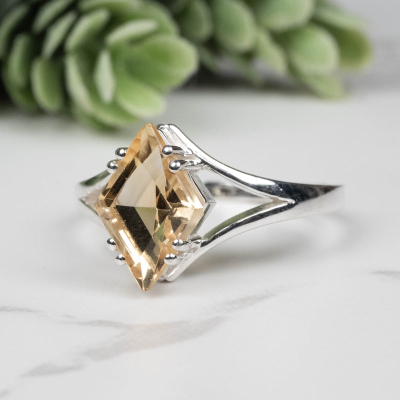 Citrine Ring 12x8mm Size 9