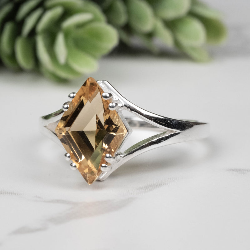 Citrine Ring 12x8mm Size 9