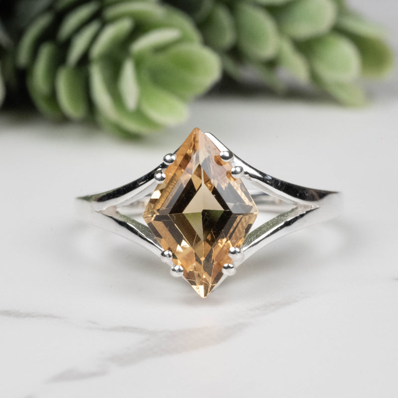 Citrine Ring 12x8mm Size 9