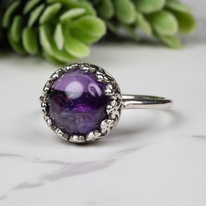 Amethyst Ring 10mm Size 8
