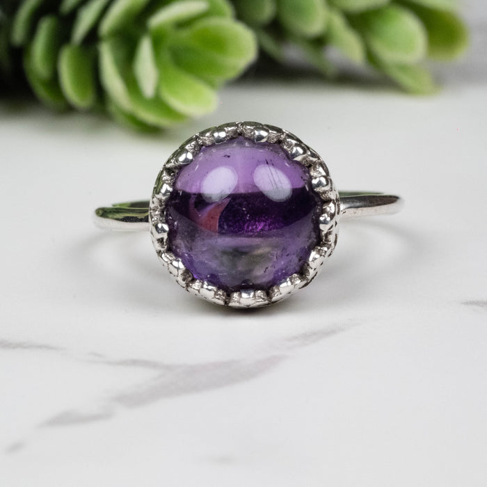 Amethyst Ring 10mm Size 8