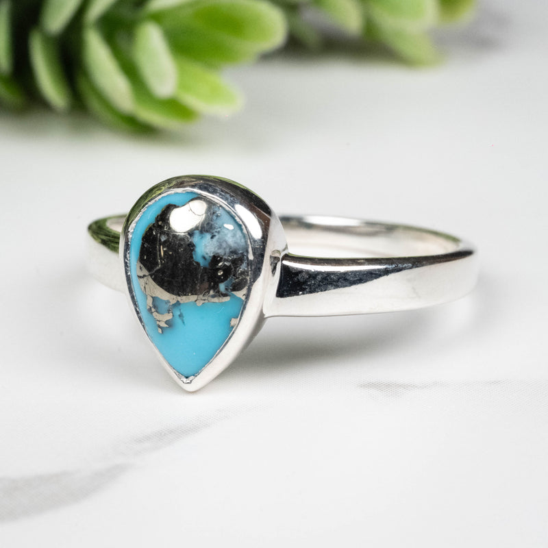Persian Turquoise Ring 10x7mm Size 10