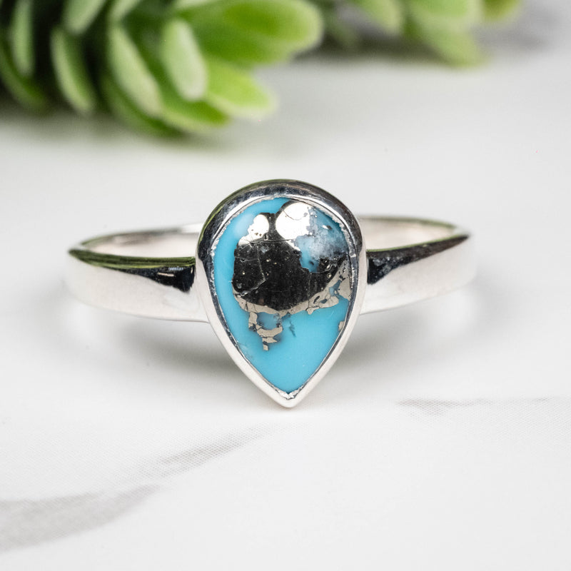 Persian Turquoise Ring 10x7mm Size 10
