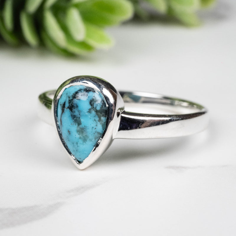 Persian Turquoise Ring 10x7mm Size 10