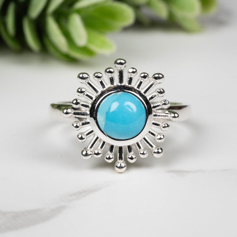 Sleeping Beauty Turquoise Ring 6mm Size 6