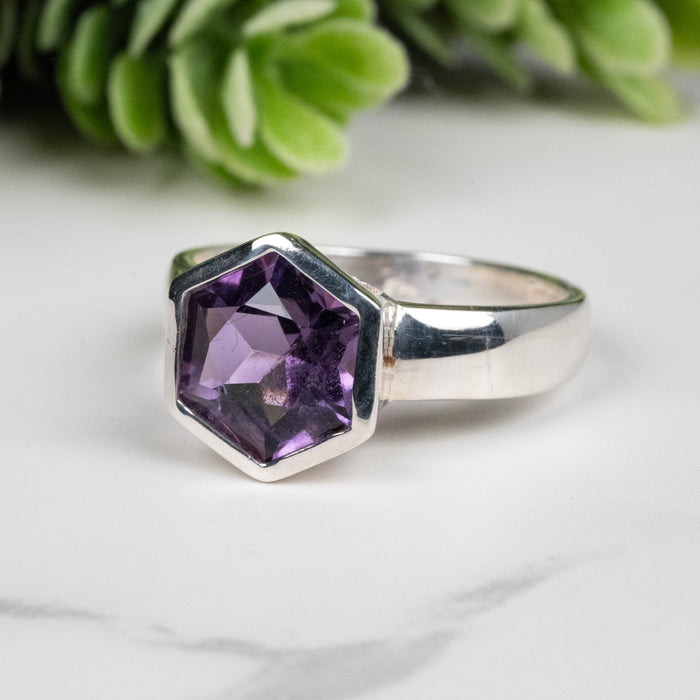 Amethyst Ring 9mm Size 7