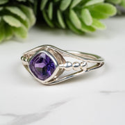 Amethyst Ring 6.5mm Size 8 - InnerVision Crystals