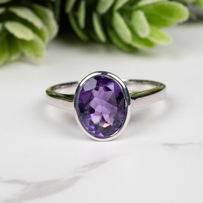 Amethyst Ring 9x7mm Size 6