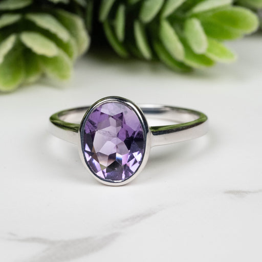 Amethyst Ring 9x7mm Size 7 - InnerVision Crystals