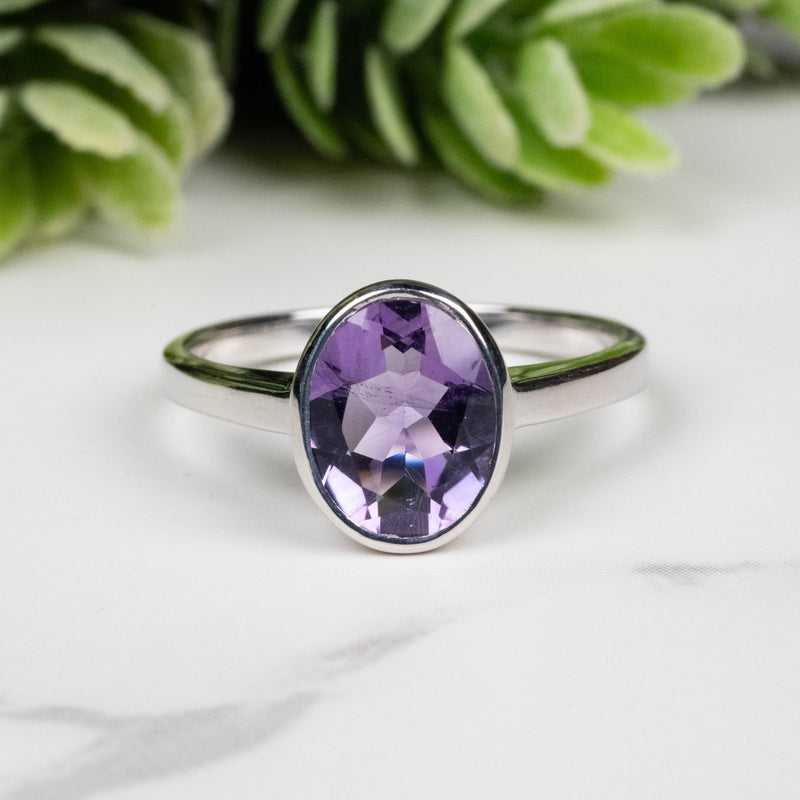 Amethyst Ring 9x7mm Size 7