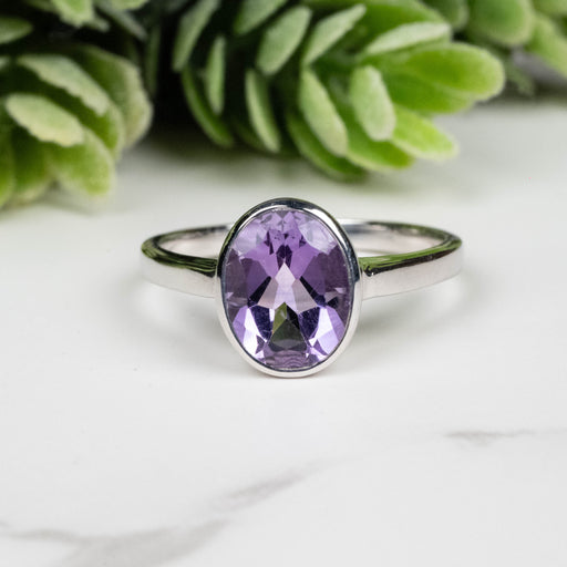 Amethyst Ring 9x7mm Size 7 - InnerVision Crystals