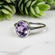 Amethyst Ring 9x7mm Size 7 - InnerVision Crystals