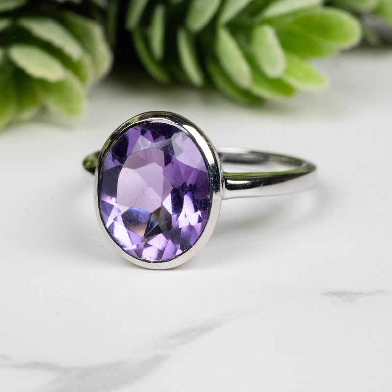 Amethyst Ring 11x9mm Size 7