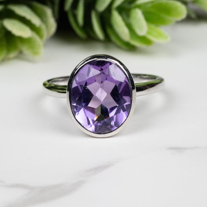 Amethyst Ring 11x9mm Size 7
