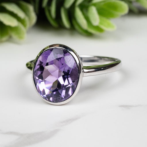 Amethyst Ring 11x9mm Size 8 - InnerVision Crystals