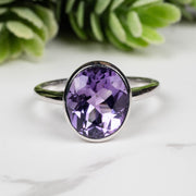 Amethyst Ring 11x9mm Size 8 - InnerVision Crystals