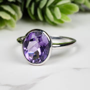 Amethyst Ring 11x9mm Size 9 - InnerVision Crystals