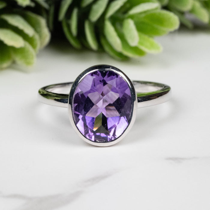 Amethyst Ring 11x9mm Size 9