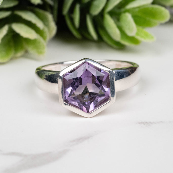 Amethyst Ring 9mm Size 7